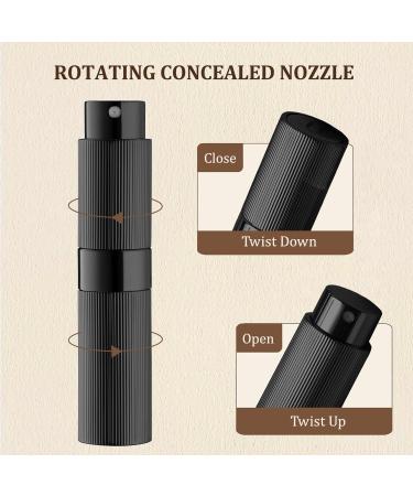 Toureal 8 ml 3 pieces aluminium perfume atomiser refillable empty pinstripe perfume atomiser travel atomiser bottle for on the go (black silver blue) - Buy Online on GoSupps.com