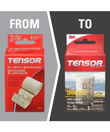 Tensor Elastic Bandage Wrap 3-Inch Beige with Clips 3 in - Buy Online on GoSupps.com
