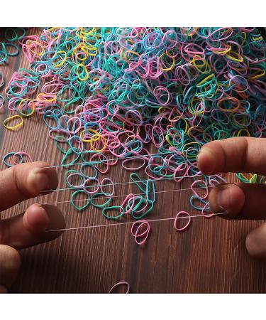 1000Pcs Small Elastic Rubber Hair Bands Set with Loop Styling Tool for Girls and Women - Includes 2 Topsy Hair Tail Tools, 1 Rattail Comb, and 5 Duckbill Clips - Braids Accessories Type 20 - Buy Online on GoSupps.com