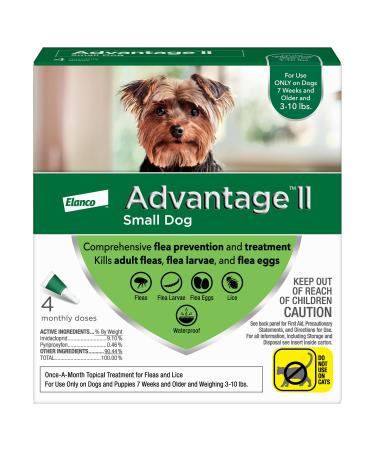 Advantage II Flea Prevention and Treatment for Small Dogs (3-10 Pounds) 4-pack