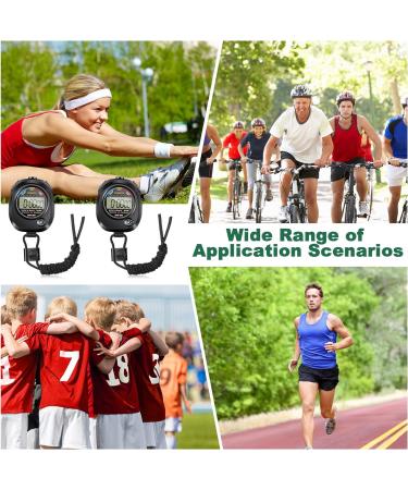 Flutesan 24 Pack Stopwatch Timers for Coaches & Referees - Large LCD Screen with Time Calendar Clock - Buy Online on GoSupps.com