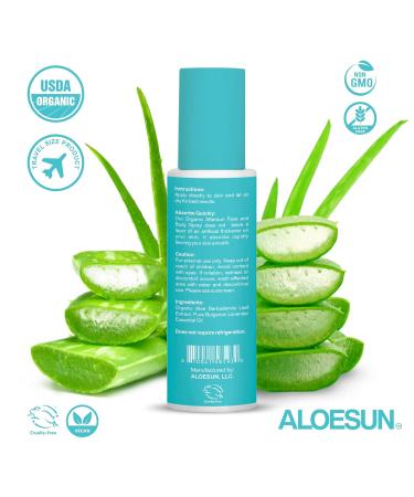After Sun Face & Body Spray | Organic Aloe Vera Gel with Lavender Oil | Natural Sunburn Relief & Skin Moisturizer | Travel Size 3.4 Fl Oz - Buy Online on GoSupps.com