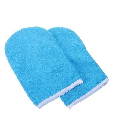 1paire De Paraffine Chauffants Pour Spa Mitaines De Cire Hydratantes Pour Soins Des Mains Accessoires De Beaut Professionnels Avec Bord Bleu