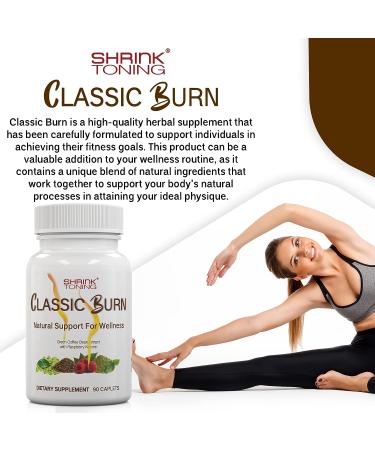 Shrink Classic Burn - Green Coffee Bean & Raspberry Ketones with 45% Chlorogenic Acid - 90 Capsules for Weight Management - Buy Online on GoSupps.com