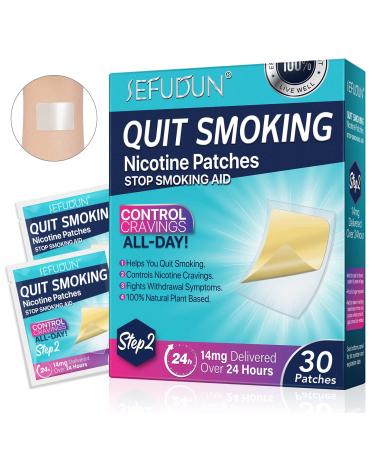 Nicotine Patches Step 2 14mg Quit Smoking Nicotine Patch Stop Smoking Aids That Work 30 Count (Step2 / 14mg)