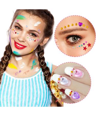 Shop OIIKI 4 Sheets Gem Stickers Colorful Rhinestone Face Gems for Women | Perfect for Hair Eyes & Parties - Buy Online on GoSupps.com