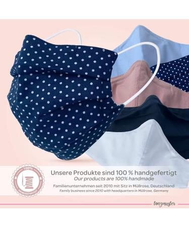 Dance Pattern Face Mask for Adults - Washable 100% Cotton Oeko-Tex Standard 100 with Nasal Bracket & Filter Bag - Stylish Thin Black & White Spot Design - M/L Size - Buy Online on GoSupps.com