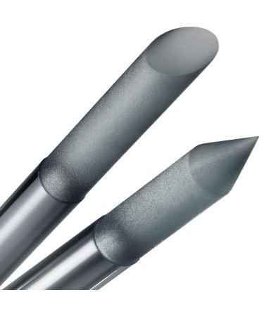 Glass nail shaver nail files - manicure stabbing professional precision file skin slide for cuticles grinding interface never uses real Czech quality of Gladzy - Gray Glass Cuticle Pusher - Gray