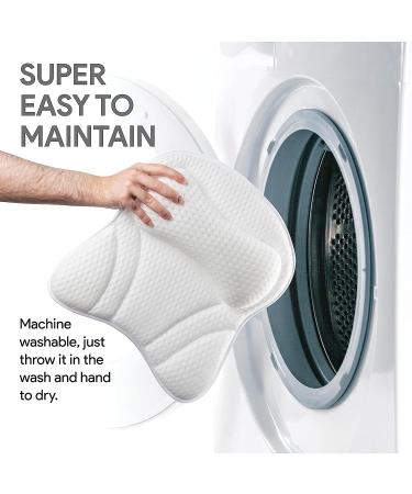Soft Mesh Bathtub Pillow with Suction Cups and Hook for Neck and Back Support - Luxurious Spa Bathing Experience - Buy Online on GoSupps.com