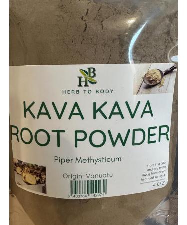 Herb To Body Kava Kava Root Powder - Vanuatu Kava 4oz Finely Ground for Botanical Use Traditional Preparations & Blends Flavor for a Tranquil Experience - Buy Online on GoSupps.com