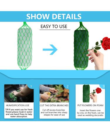 9.2Ft Floral Foam Garland Kit | 14 Piece Flower Sponge Blocks Set for Home, Wedding & Garden | Green Floral Foam Arrangement for Crafts - Buy Online on GoSupps.com