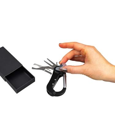 Golfing Gizmos 5 in 1 Tool Accessories - Divot Repair, Ball Marker, Cutter, Spike Tightener with Carabiner Clip - Buy Online on GoSupps.com