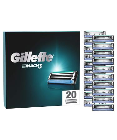 Gillette Mach3 Men's Razor Blades, Pack of 20 Refill Blades New - 20 Refill Blades