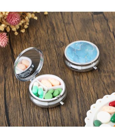 Buy WLLHYF 2PCS Metal Pill Case - 3 Compartment Portable Decorative Pill Organizer for Vitamins & Medicines - Retro Travel Pillbox for Purse & Pocket - Buy Online on GoSupps.com