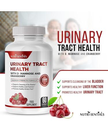 D-Mannose Capsules with Cranberry - 1350mg for Urinary Health & Bladder Support - Buy Online on GoSupps.com