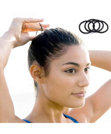 30 Pieces Black 4mm Hair Ties - Tearproof Metal-Free Elastic Bands for Thick & Curly Hair - Stylish Ponytail Holders for Women & Girls - Buy Online on GoSupps.com