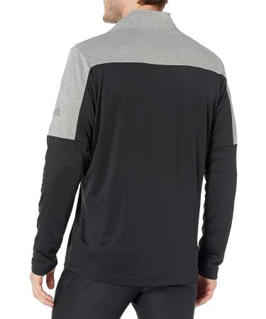 adidas Men's Black Lightweight Recycled Polyester Quarter Zip Pullover - Size Large - Buy Online on GoSupps.com