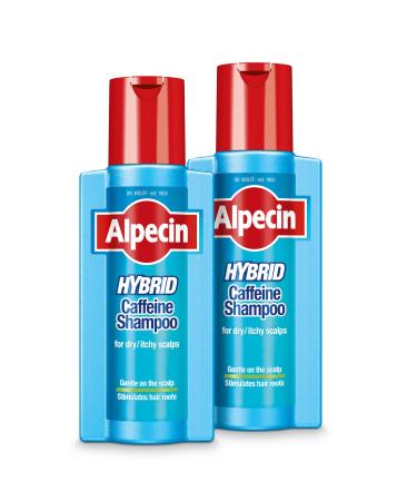 Alpecin Hybrid Shampoo 2x 250ml | Natural Hair Growth Shampoo for Sensitive and Dry Scalps | Energizer for Strong Hair | Hair Care for Men Made in Germany - Buy Online on GoSupps.com