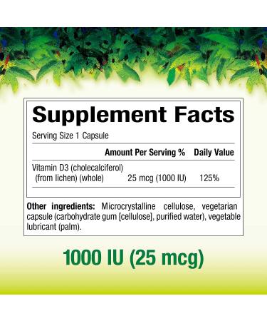 Natural Factors Whole Earth & Sea Vitamin D3 1000 IU Vegan Supplement - 90 Capsules - Buy Online on GoSupps.com