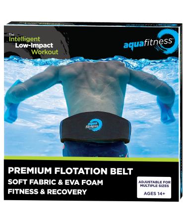 AQUA Fitness Deluxe Flotation Belt - Adult Water Aerobics Equipment for Pool - Black AQUA Fitness Floatation Belt Black