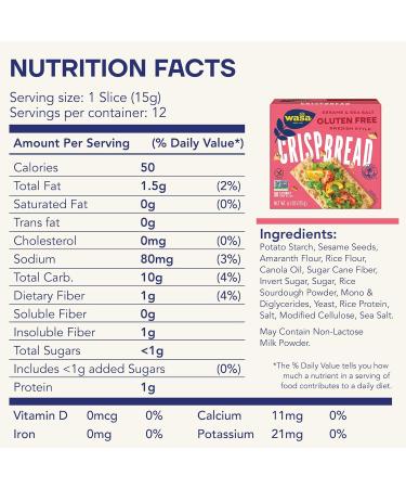 Wasa Gluten Free Sesame & Sea Salt Crispbread 6.1 oz (Pack of 10) - Crunchy and Delicious Sesame & Sea Salt Crispbread 60.1 Ounce Pack - Buy Online on GoSupps.com