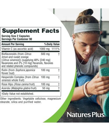 Nature's Plus Super C Complex - 180 Vegetarian Capsules for Immune Support - Buy Online on GoSupps.com