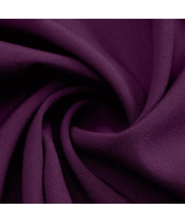 Yck-SAiWed Women's Elegant V Neck 3/4 Sleeve Blouse - Purple, Large | Casual Work Office Solid Color Tunic Top - Buy Online on GoSupps.com