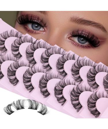 D Curl Lash Clusters False Eyelashes Natural Look Fluffy Wispy Cluster Lashes Extension 9-14MM Individual DIY Eyelash Extensions Impress Lashes 8 Pairs by Ruairie