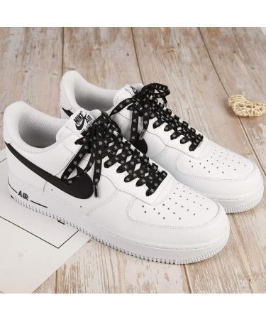 Chaos Vibrant Reflective Black Shoelaces - Fun Design with Metal Aglets | 47 (120cm) | 1 Pair - Buy Online on GoSupps.com