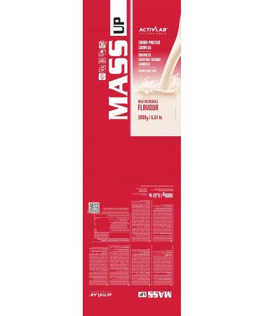 Activlab MASS UP 3kg Weight Gain Protein Powder High Calorie Whey Protein Creatine and Taurine Vanilla Builds Muscle Mass and Strength Massive Mass Gain - Buy Online on GoSupps.com