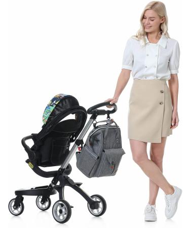 NEOtech Care Diaper Bag Backpack for Baby | Multifunctional Wide Opening Top-Rated Design - Black/Gray/Blue - Buy Online on GoSupps.com