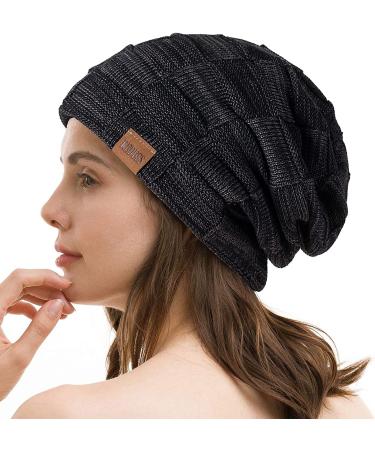 REDESS Unisex Winter Beanie Hat - Knit Slouchy Skull Cap in Black - Buy Online on GoSupps.com
