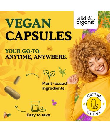 Wild & Organic Uric Acid Formula Capsules - Uric Acid Cleanse Support - Antioxidant Supplement with Tart Cherry Powder Dandelion Root & Celery - Vegan No Fillers Non-GMO - 180 Count 180 Count (Pack of 1) - Buy Online on GoSupps.com