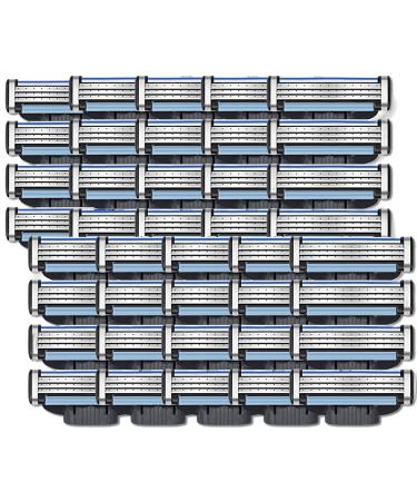 Men's razor blades 40 pieces of replacement blades for manual razor blade razor plane triple razor blade steel blade men's razor for shave replacement blades for wet razors (40)