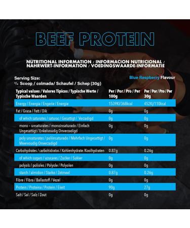 NXT Nutrition Beef Protein Isolate Powder - High Natural Amino Acids - Paleo Keto Friendly - Dairy & Gluten Free | Blue Raspberry 1.8kg - Buy Online on GoSupps.com
