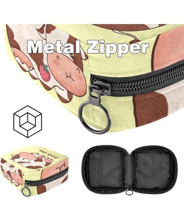Shop Beautiful Cow & Strawberry Napkin Storage Bag - Portable Menstrual Cup Bag for Women Girls & Teens - International Shipping Available - Buy Online on GoSupps.com