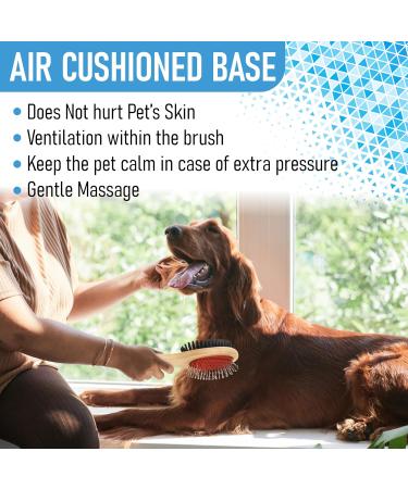 Wooden Dog Brush for Grooming Double Sided Pet Hair Grooming Brushes Shedding Messaging & Cleaning 2 in 1 Pin & Bristle Soft Dogs Comb Brush for Dogs & Cat Long or Short Haired - Buy Online on GoSupps.com