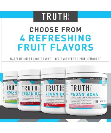 Truth Nutrition Vegan BCAA Powder- 2:1:1 Ratio Natural BCAAS Amino Acids Powder for Energy  Muscle Building  Post Workout Recovery Drink for Muscle Recovery (Pink Lemonade  30 Servings) - Buy Online on GoSupps.com