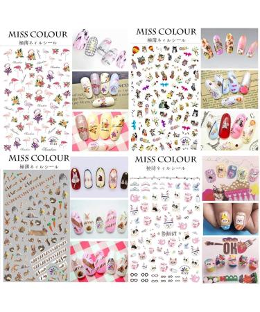 Kalolary 840+ Pattern Animals Nail Stickers | Self-Adhesive Nail Art for Girls | DIY Decorations for Kids' Birthdays - Buy Online on GoSupps.com