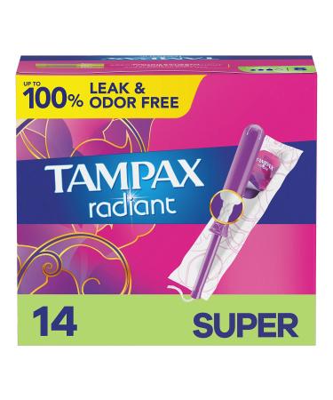 Tampax Radiant Tampons Regular Super 14 Count