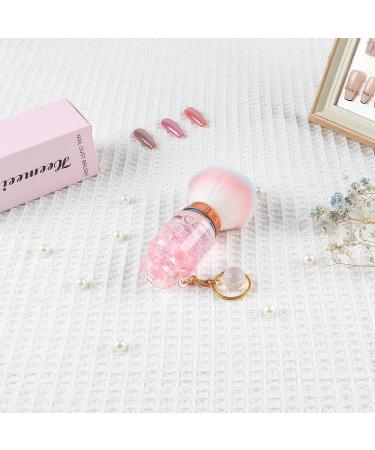 Buy Nail Dust Brush for Acrylic Nails | Soft Kabuki Nail Art Cleaner | Perfect for Makeup & Manicure - Pink & White - Buy Online on GoSupps.com