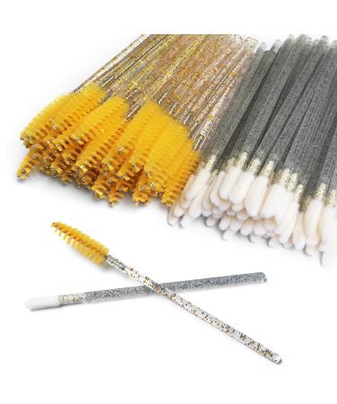 Lifextol 100pc Eyelash Brush Eyebrow Brush Disposable Mascara Wands Eyebrow Spoolie Lip Brush for Lipstick Applicator Lip Wands Eyelash Spoolies for Eyelash Extentions Lash Spoolies for Eyebrows-A Set A