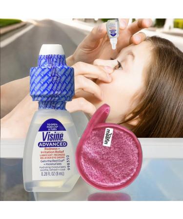 Advanced Relief Eye Drops - Hydrating Moisturizer for Dry Eyes & Makeup Cleansing Cloth Bundle | 0.28 Fl Oz - Buy Online on GoSupps.com