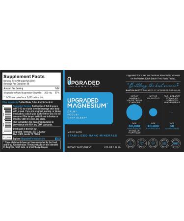 Nano Minerals and Magnesium Liquid Supplement - Deep Sleep & Stress Support - Vegan Formula (30 Servings) - Buy Online on GoSupps.com
