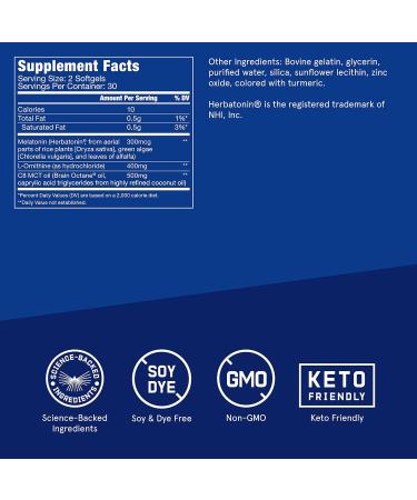Bulletproof Sleep Mode Softgels 60 Count Supplement with Brain Octane C8 MCT Oil to Support Sleep 60 Count (Pack of 1) - Buy Online on GoSupps.com