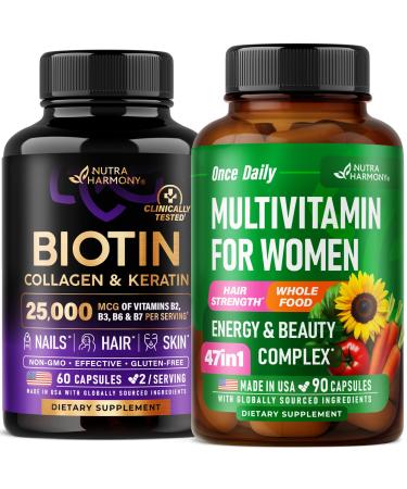 NUTRAHARMONY Biotin Collagen Keratin & Multivitamins for Women Capsules
