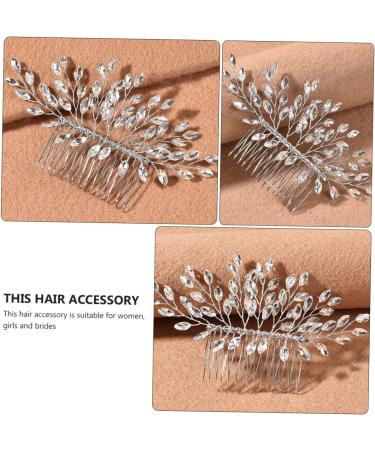 VINTORKY Hair Comb Bridal Flower Headpiece Hanfu Chinese Chignon pin Flower Hair Clips for Women Chinese Hair pin Hair Side Combs Leaves Headpiece Slide Combs Bride Rhinestones Wedding Iron - Buy Online on GoSupps.com