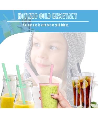 12-pcs Reusable Silicone Drinking Straws with 4 Carrying Bags and 2 Cleaning Brushes - BPA-Free Eco-Friendly Durable Suitable for Hot and Cold Drinks and Ideal for Kids Travel and Parties | L'S - Buy Online on GoSupps.com