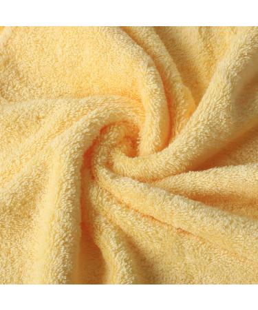 SEMAXE 12-Pack Yellow Cotton Washcloths Set - Soft & Absorbent Face Towels for Hotel, Spa, Bathroom - Fingertip Towels - Buy Online on GoSupps.com