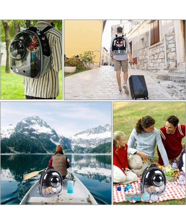 Portable Bird Carrier Travel Cage - Lightweight Breathable Bag with Feeder Cups and Toys for Parrots, Guinea Pigs, Rats - Black - Buy Online on GoSupps.com